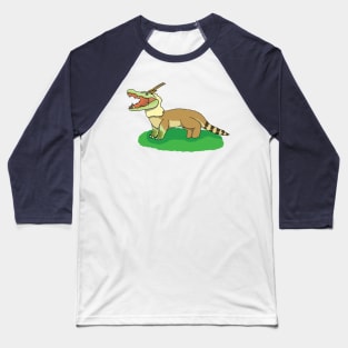 All Smiles Alligator :: Reptiles and Amphibians Baseball T-Shirt